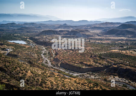 Meravigliosi paesaggi nel deserto di Tabernas, Andalusia, Spagna Foto Stock