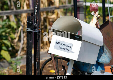 No Junk mail - Casella postale Foto Stock