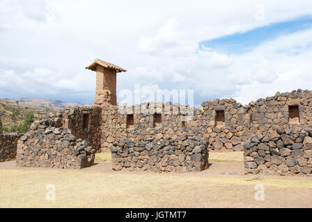 Raqchi, vale la pena di sacro dei Los Incas, regione di Cusco, Lima, Peru Foto Stock