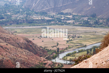 Salineras de Maras, Salinas, vale la pena di sacro dei Los Incas, regione di Cusco, Lima, Peru Foto Stock