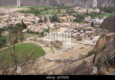 Ollantaytambo, vale la pena di sacro dei Los Incas, regione di Cusco, Lima, Peru Foto Stock