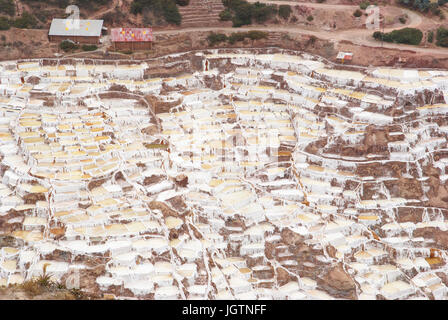 Salineras (OU) di Salinas de Maras - Valle Sagrado de los Incas - Regione de Cusco - Perú ATENÇÃO: NÃO PODEMOS REPRESENTAR ESSA IMAGEM FORA DA AMERICA LAT Foto Stock