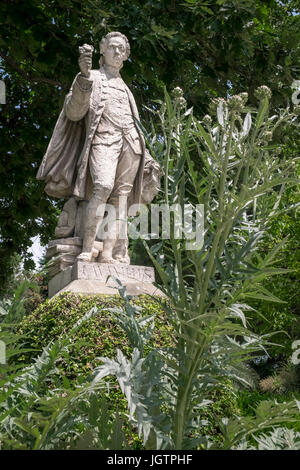 Statua di Antonio José de Cavanilles nel Royal Botanical Garden, (Real Jardin Botanico) Madrid, Spagna. Foto Stock