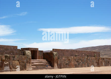 Tiwanaku, Dipartimento di La Paz, Pedro Domingo Murillo Provincia, La Paz, Bolívia Foto Stock