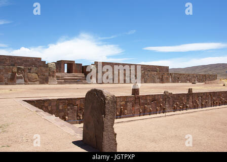 Tiwanaku, Dipartimento di La Paz, Pedro Domingo Murillo Provincia, La Paz, Bolívia Foto Stock