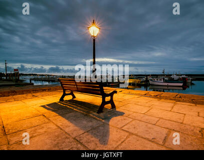 Poole Quay nel Dorset di notte Foto Stock