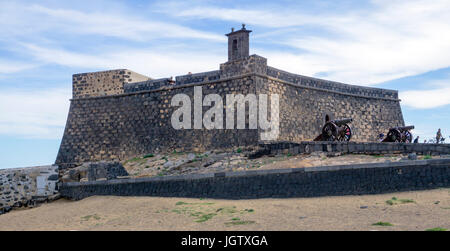 Fortezza Castillo de San Gabriel, Arrecife, Lanzarote, Isole canarie, Spagna, Europa Foto Stock