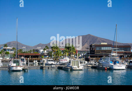 Marina Rubicon a Playa Blanca, Lanzarote, Isole canarie, Spagna, Europa Foto Stock
