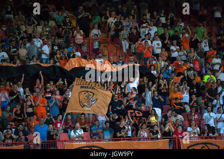 Vicenza, Italia. 08 Luglio, 2017. I rinoceronti Milano tifosi Credito: Antonio Melita/Pacific Press/Alamy Live News Foto Stock