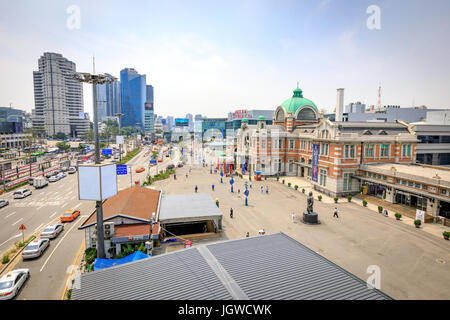 Jun 20, 2017 stazione di Seoul visto da Seoullo 7017 in Corea del Sud Foto Stock