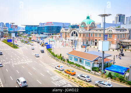 Jun 20, 2017 stazione di Seoul visto da Seoullo 7017 in Corea del Sud Foto Stock