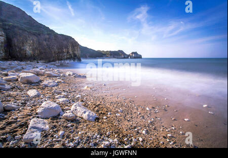 Flamborough Thornwick Bay Foto Stock