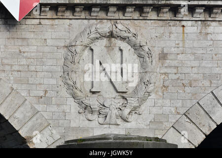 Pont Saint-Michel ponte che attraversa il fiume Senna a Parigi, Francia. Foto Stock