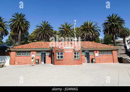 Spiaggia orientale Nuoto Enclosure - Geelong Foto Stock