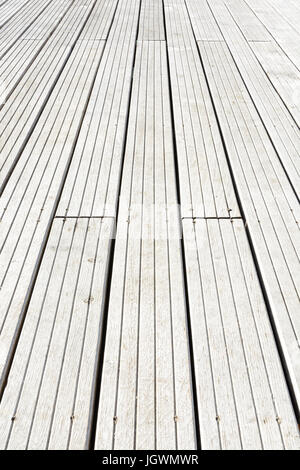 Grey teak pavimento in legno sfondo texture. Foto Stock