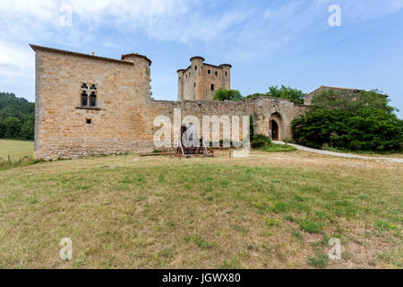 Chateau d'Marque, Aude, Francia, Foto Stock