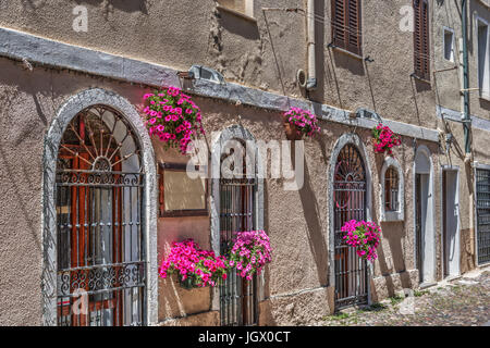 Decorazioni floreali in Alghero Foto Stock