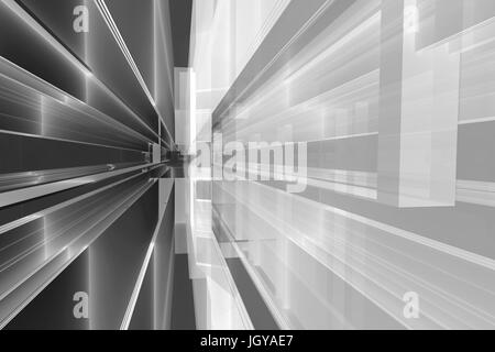 Abstract architettura moderna dello sfondo. Il rendering 3d. 3d illustrazione Foto Stock