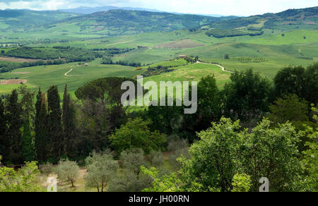 Vista da Pienza, Toscana Foto Stock