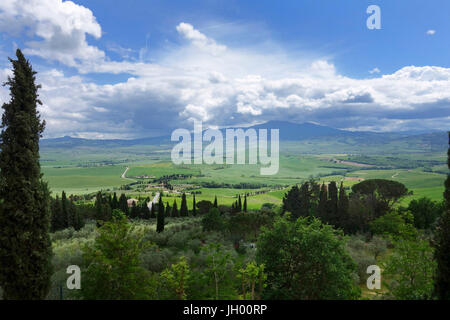 Vista da Pienza, Toscana Foto Stock