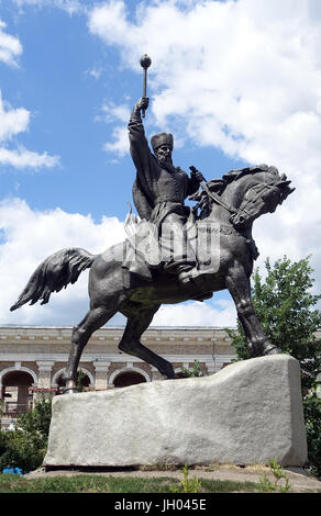 Hetman Petro Konashevych-Sahaidachny monumento a Kiev, Ucraina Foto Stock