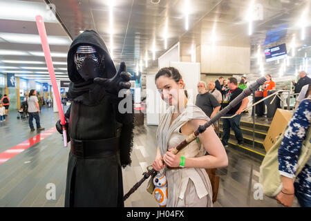 Montreal, Canada - 9 Luglio 2017: la cultura Pop fan convention Comic Con Foto Stock