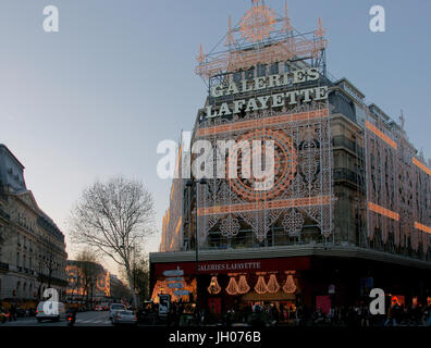 Decorazione, Galeries Lafayette Haussmann, Boulevard Haussmann - 75008, (75), Parigi, Francia Foto Stock