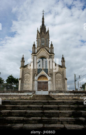 Square, Chiesa, 29/12/2009, São Luís do Paraitinga, São Paulo, Brasile Foto Stock