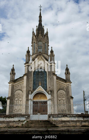 Square, Chiesa, 29/12/2009, São Luís do Paraitinga, São Paulo, Brasile Foto Stock