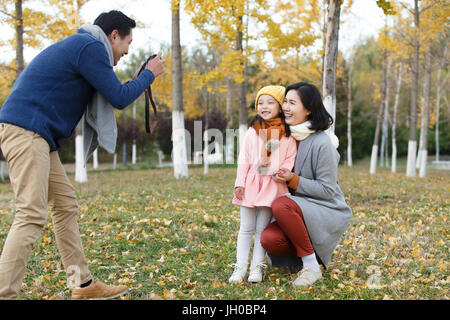 Famiglia felice Foto Stock