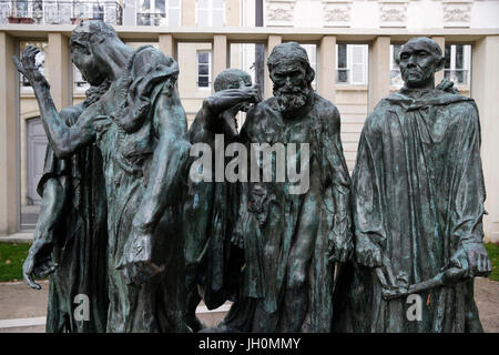 Museo Rodin Parigi. Un monumento per i borghesi di Calais. 1889. La Francia. Foto Stock