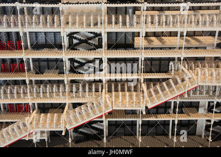 CitŽ de l'architecture et du patrimoine (Museo di architettura & patrimonio), Parigi. Renzo Piano mostra. Il modello del centro Pompidou di Parigi. Francia Foto Stock