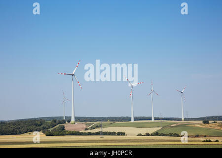 Windpark, Gänserndorf, Niederösterreich, Österreich Foto Stock