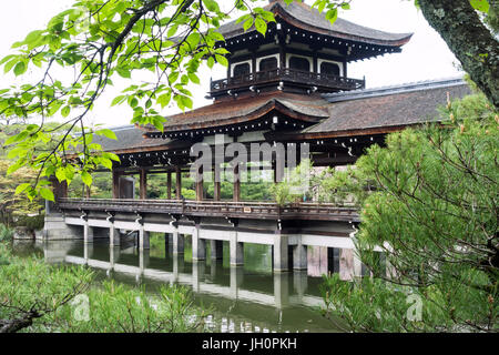 , Heian jingu, taihei-kaku, sala da bridge, Foto Stock