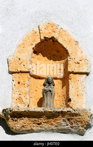 Bionnassay cappella barocca. Vergine Maria statua. La Francia. Foto Stock