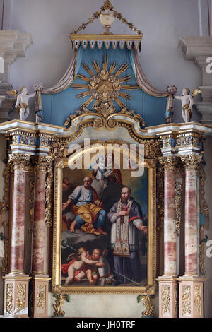 Restauro di Saint Gervais chiesa barocca. Francesco di Sales. La Francia. Foto Stock