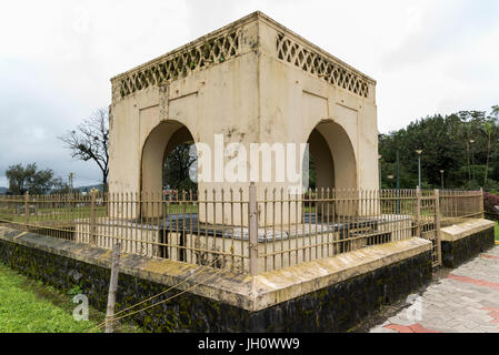 Raja sedile - Giardino del Re il giardino pubblico di Coorg, Karnataka India Foto Stock