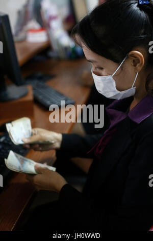 AMK microfinanza, Siem Reap filiale. Cambogia. Foto Stock