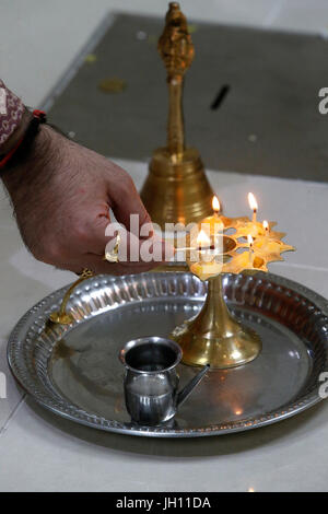 Shree Ram Mandir, Leicester. Puja Diwali. Regno Unito. Foto Stock