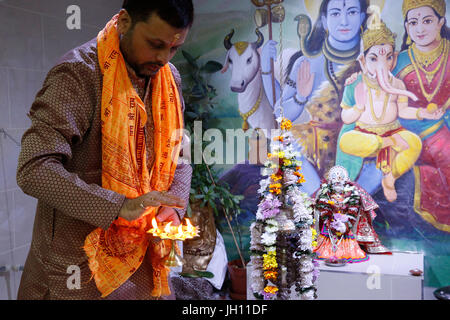 Shree Ram Mandir, Leicester. Puja Diwali. Regno Unito. Foto Stock