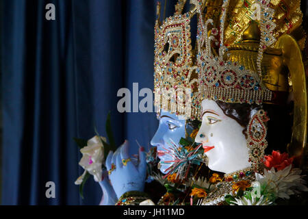 Sanatan Mandir Hindu Temple, Leicester. Murthis. Regno Unito. Foto Stock