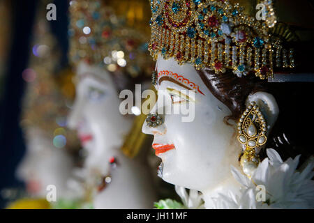 Sanatan Mandir Hindu Temple, Leicester. Murthis. Regno Unito. Foto Stock