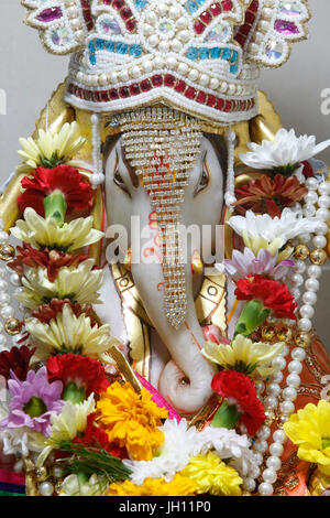 Shree Ram Mandir, Leicester. Ganesh murthi. Regno Unito. Foto Stock