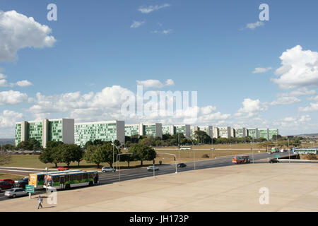 Piazza Museo Nazionale, del Distretto Federale, Brasilia, Brasile Foto Stock