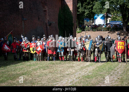 Assedio di Malbork rievocazione, Malbork, 2014. Foto Stock