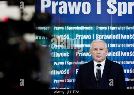 Jaroslaw Kaczynski nel 2014, presidente di destra Diritto e Giustizia partito, polacco politico conservatore, membro del Parlamento europeo. Foto Stock