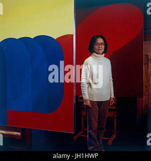 Pittore, artista Tomie Othake, São Paulo, Brasile Foto Stock