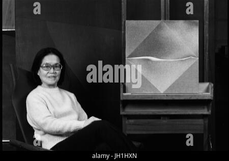 Pittore, artista Tomie Othake, São Paulo, Brasile Foto Stock