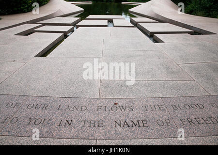 Memorial Garden a al Memoriale per la pace di Caen, in Normandia. La Francia. Foto Stock