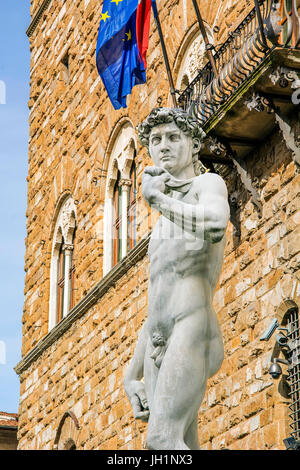 Il David di Michelangelo Statua in Firenze Foto Stock